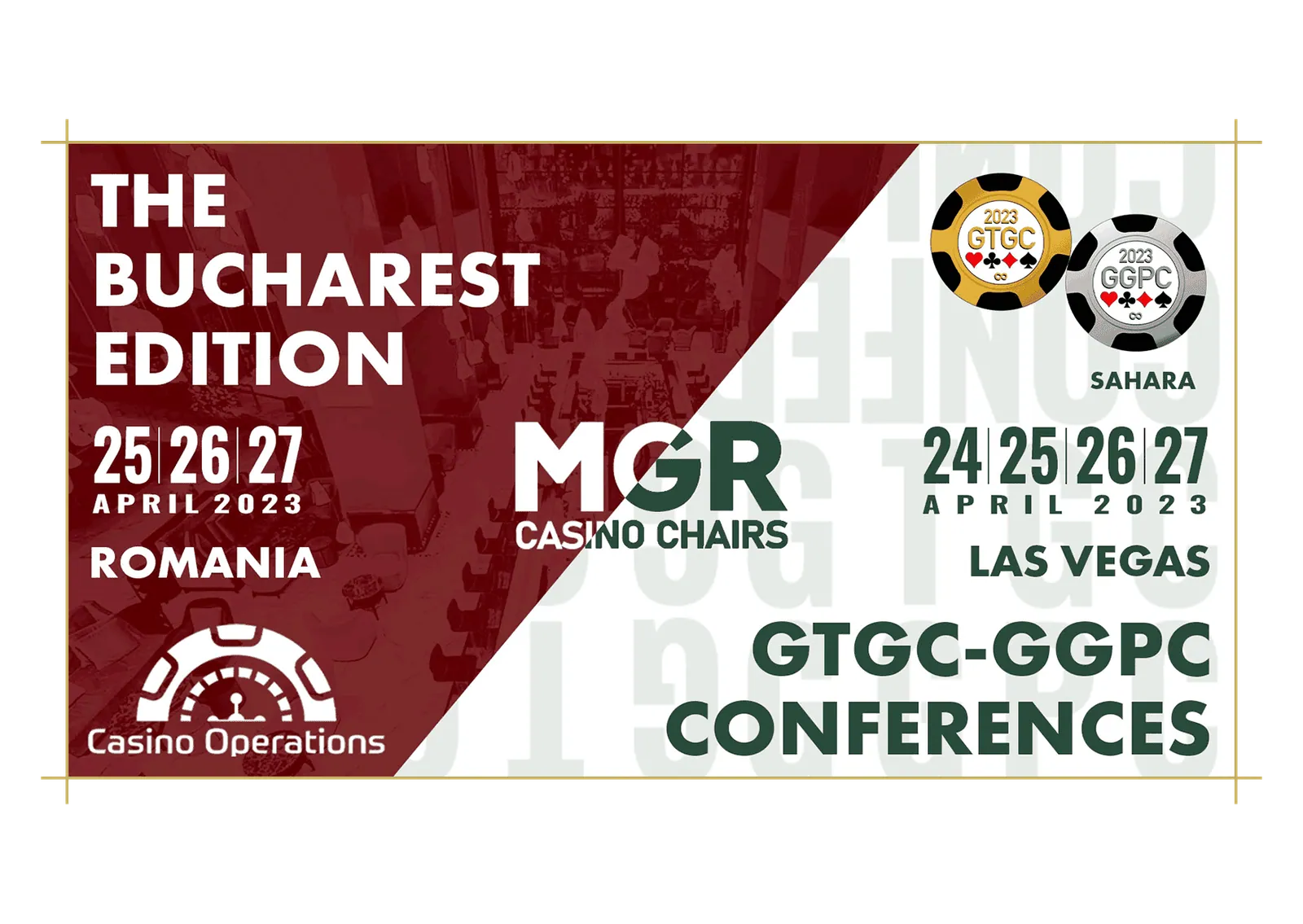CASINO OPERATIONS SUMMIT, Bucharest 2023 & TABLES GAMES CONFERENCE, Las Vegas 2023