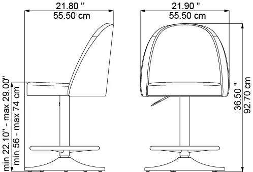 Atena, dimensions
