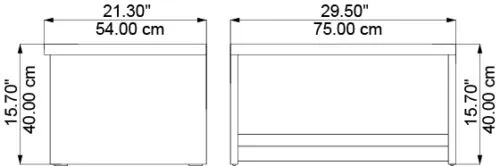 Base H400, dimensions