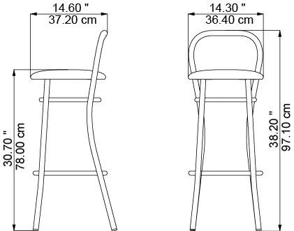 Bistrot, dimensions