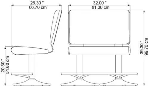 Love 80 Bench, dimensions
