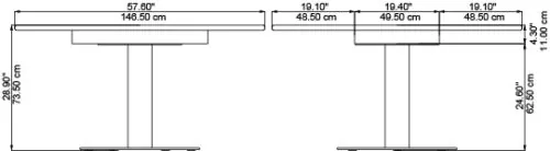 Touch screen table, dimensions