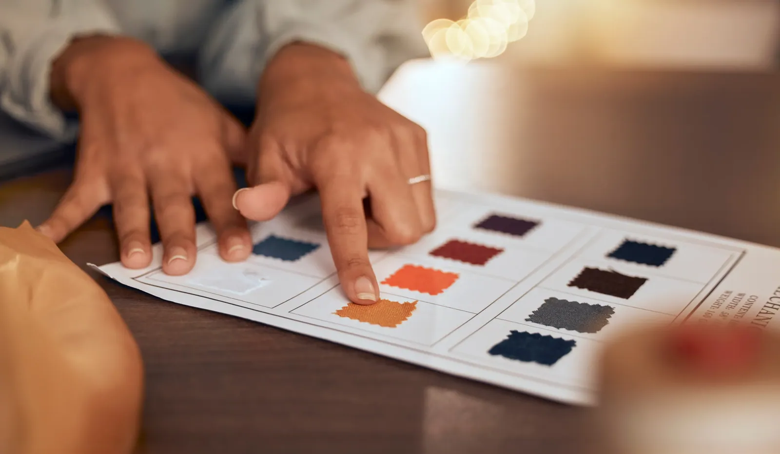 Fabric swatch selection